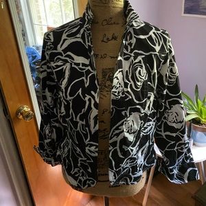 Coldwater creek black and white blazer jacket
